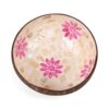 Pink Floral Mother Of Pearl Coconut Bowl (1)