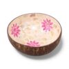 Pink Floral Mother Of Pearl Coconut Bowl (3)
