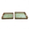 Rattan & Mother Of Pearl Tray (1)