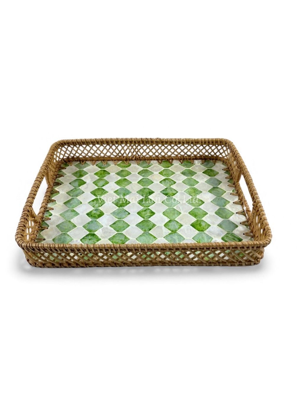 Rattan & Mother Of Pearl Tray (5)