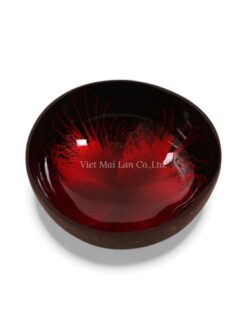 Red Lacquer Coconut Bowl (1)