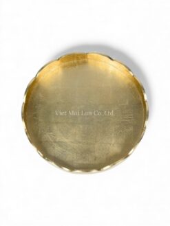 Round Gold Leaf Lacquer Tray (2)