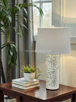 Rustic Natural Mother Of Pearl Table Lamp (2)