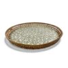 Rustic Rattan Mother Of Pearl Tray (2)