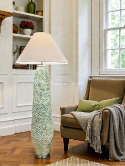 Tall Mop Shell Table Lamps (1)