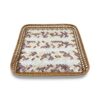 Vintage Rattan Mother Of Pearl Tray (2)