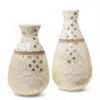 White Mother Of Pearl Vase Set (2)
