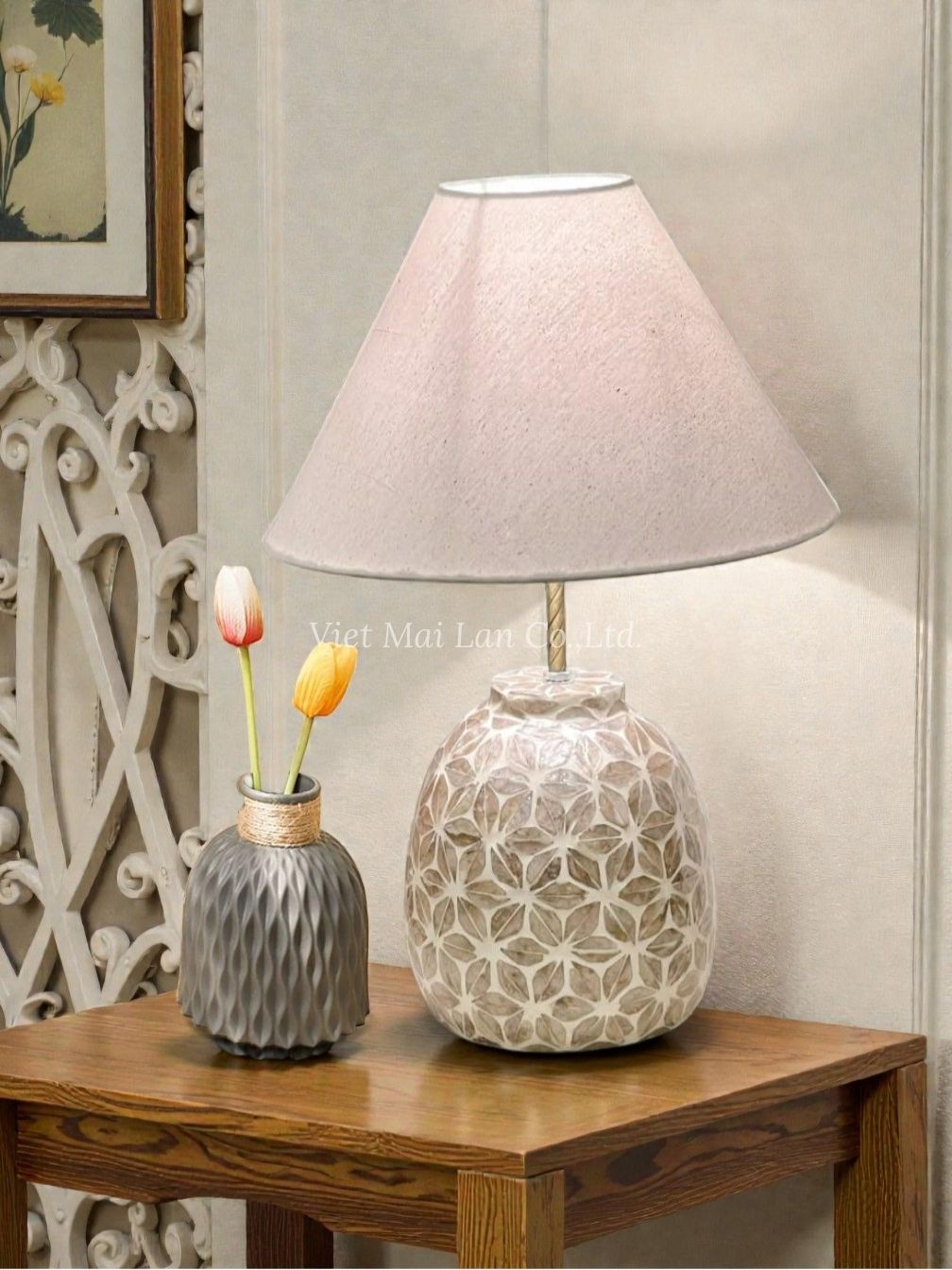 Wholesale Mop Shell Table Lamps (2)